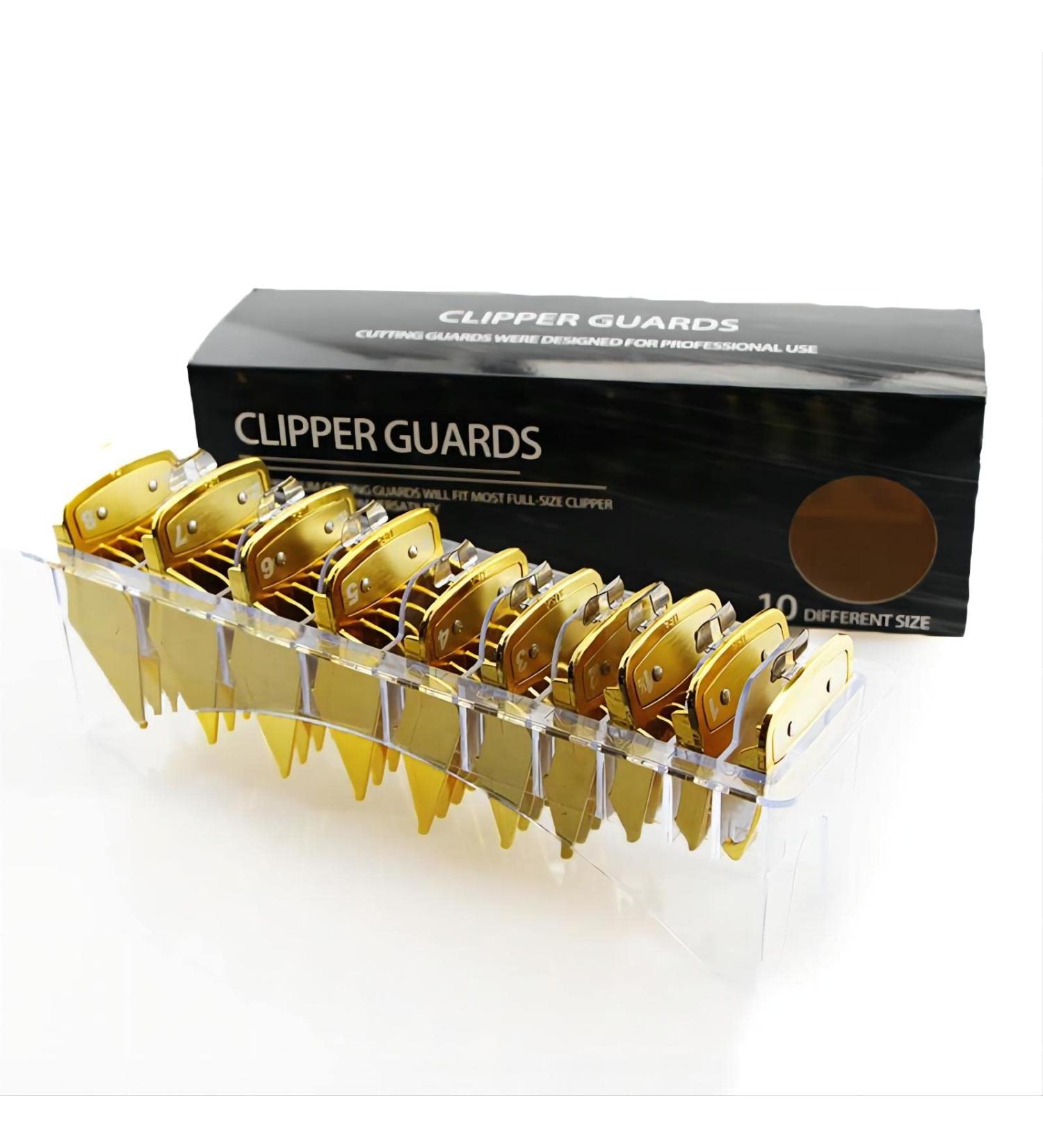 Wahl Clipper Guards #37-500 - 1/8 to 1 - Metal Clip, Fits All Full Size Clippers - Gold (Pack of 10) - Buy Online on GoSupps.com