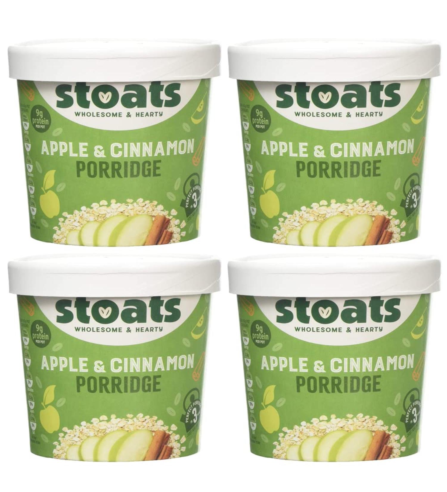 x 60 g de porridge de pomme écossaise, cannelle, porridge pour aliments sains et chaleureux