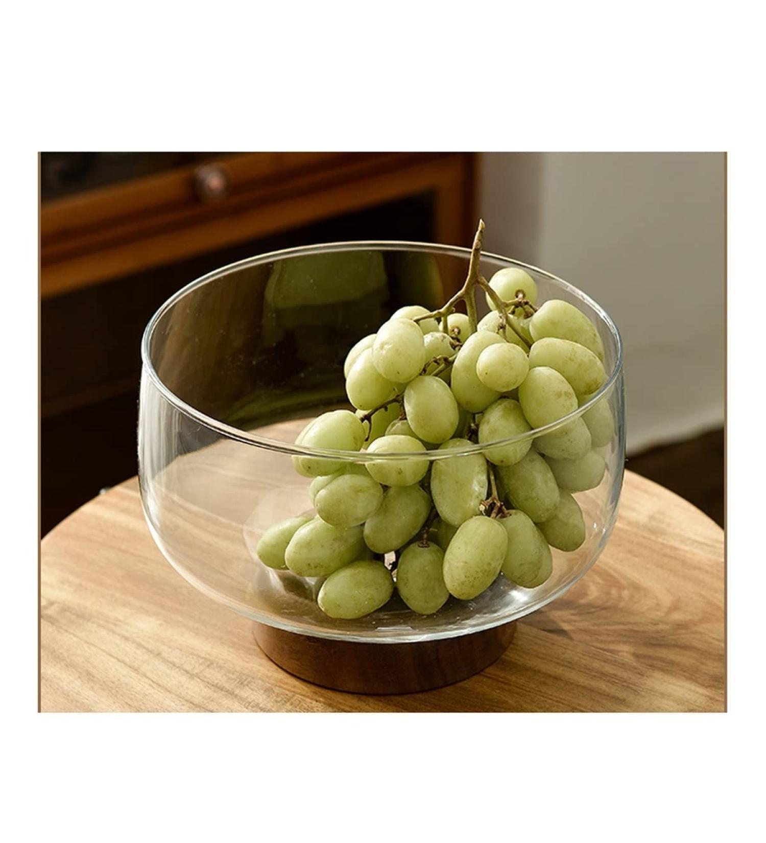 Fruit Bowl Salad Bowl Suitable for Kitchen Glass Bowl Set Glass Bowls for Desserts Snacks Fruit Nuts or Dips Large Capacity Fruit Bowl for Kitchen Counter (A) - Buy Online on GoSupps.com