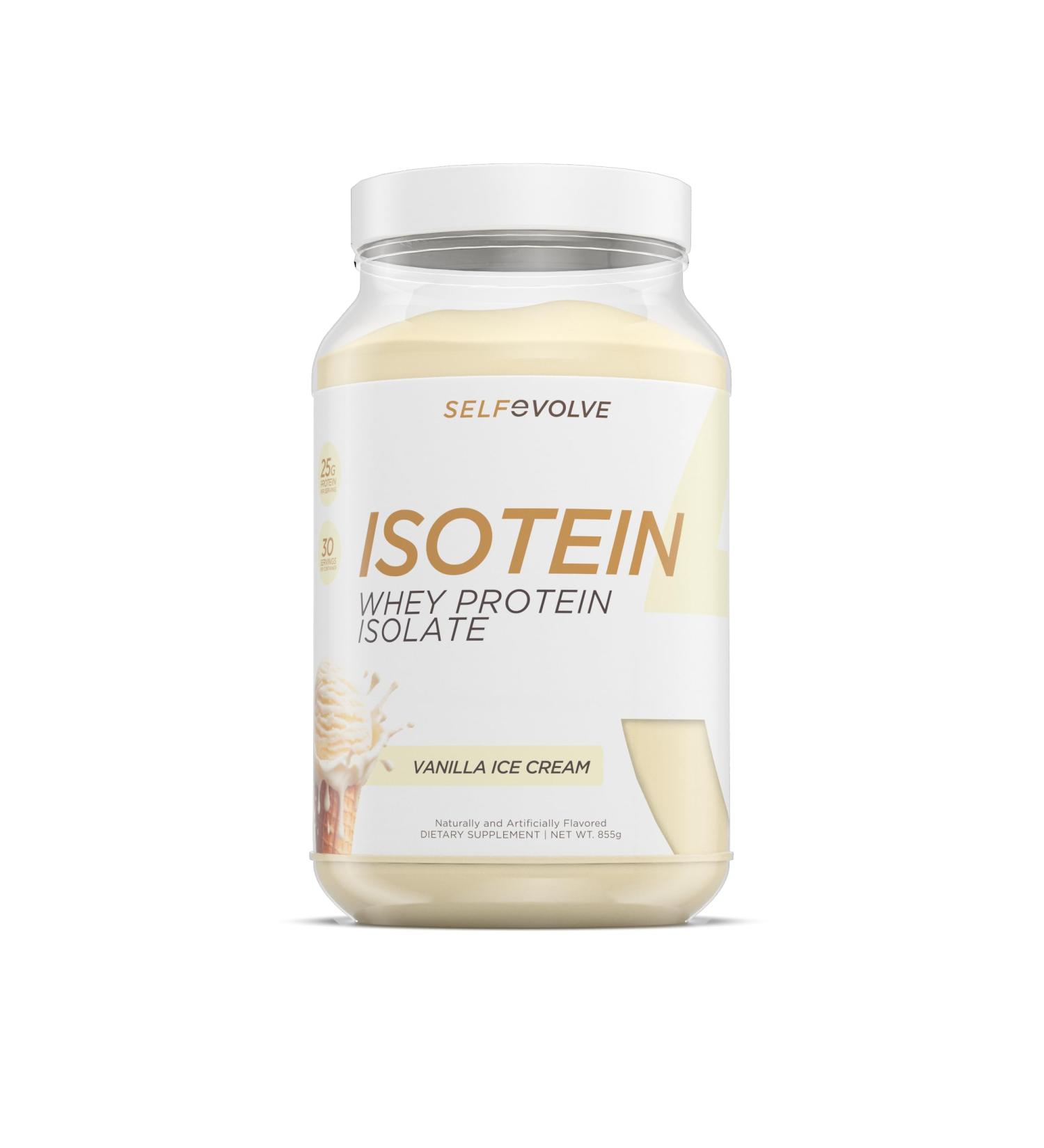 Buy Isotein Isolate Protein Powder - 25g Whey Isolate 0g Sugar Post Workout Recovery - Vanilla Ice Cream (2lbs) - International Shipping Available - Buy Online on GoSupps.com