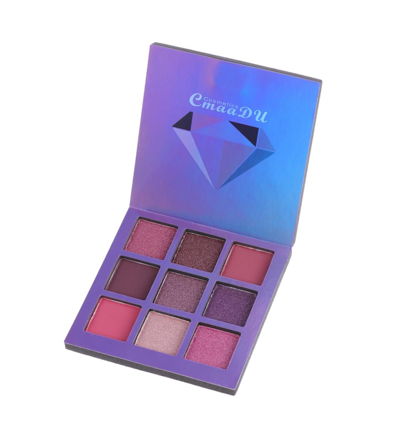 POPETPOP 9 Shimmer Eyeshadow Metallic Eye Shadow Palettes Makeup Palette Eyeshadow Palette Lasting Sequins 1 count (Pack of 1) Purple - Buy Online on GoSupps.com