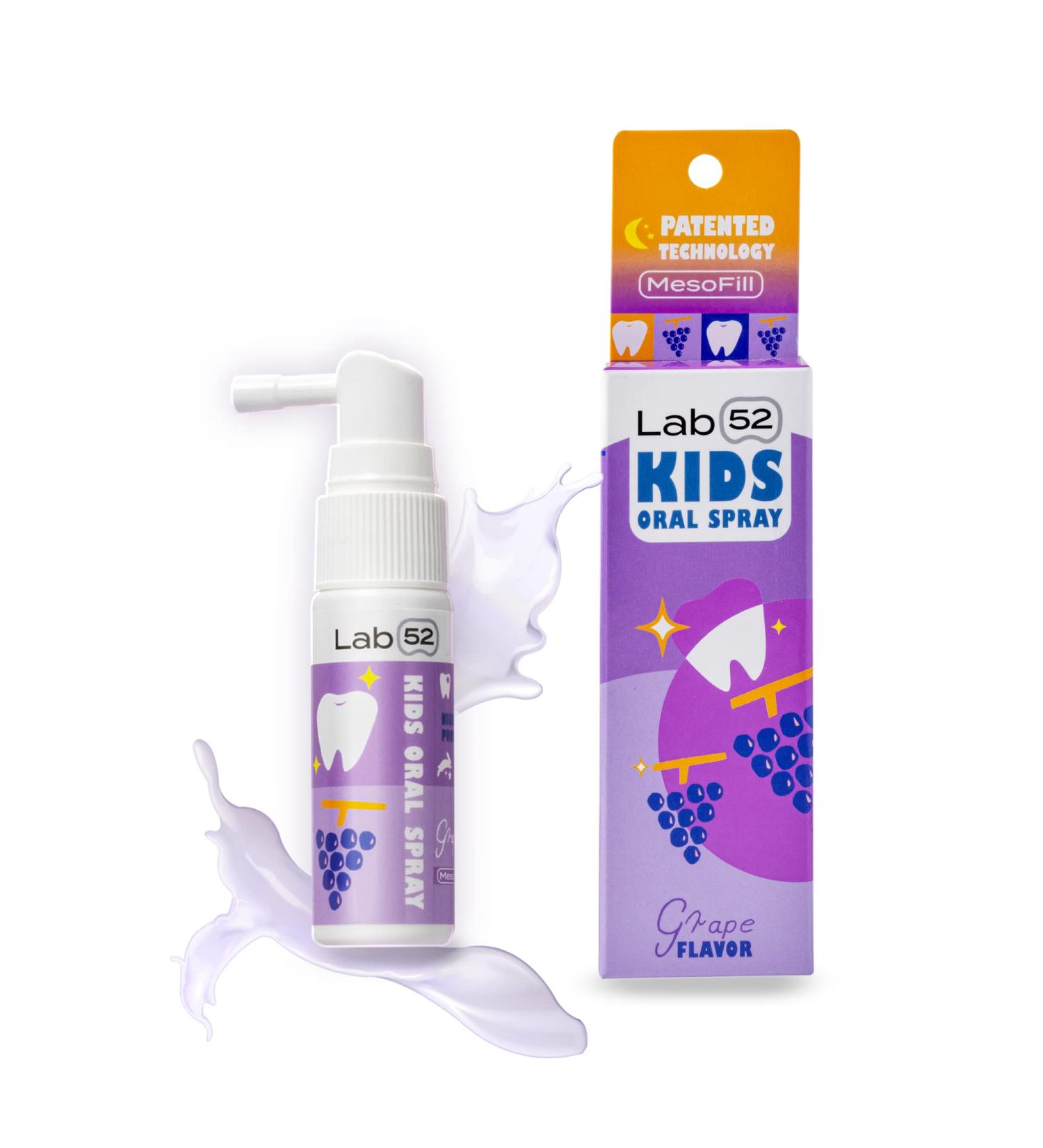 Lab52 Kids Anticavity Mouth Spray | Sugar-Free Oral Care for 0-12 Years | Patented MesoFill Technology | Xylitol Sweetened Grape Flavor - Buy Online on GoSupps.com