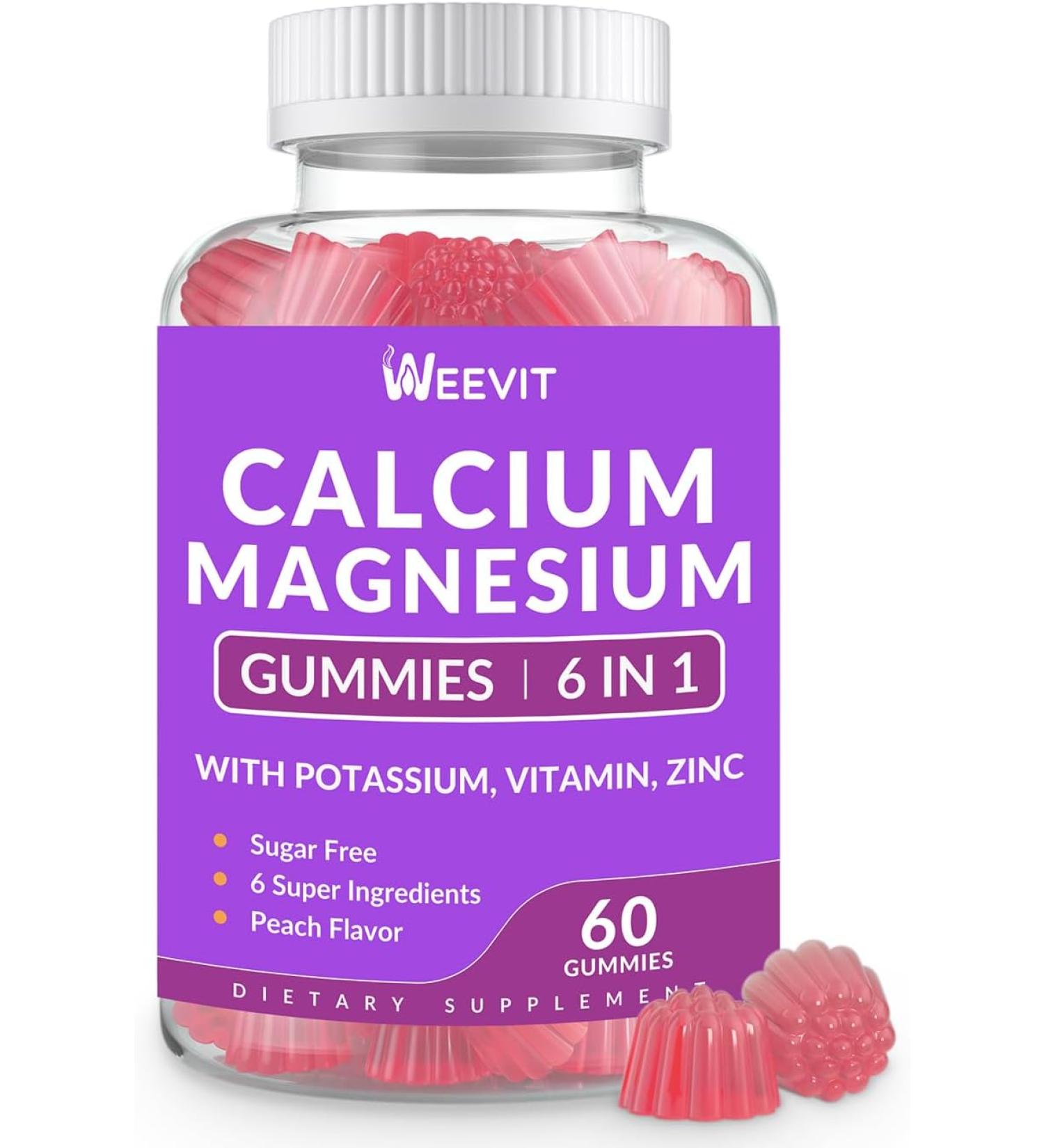 WEEVIT Calcium Gummies Supplement 600 mg - 60 gummies  - Buy Online on GoSupps.com