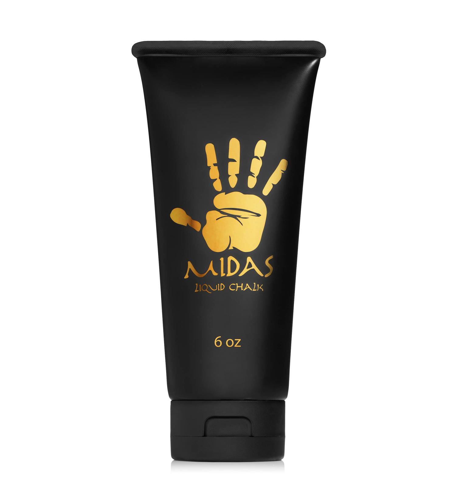 MIDAS Grip Liquid Chalk 6oz - Pro Quality Hand Chalk for Gym, Lifting, Rock Climbing - Mess-Free Grip Enhancer for Weightlifting, Crossfit, Powerlifting - Buy Online on GoSupps.com