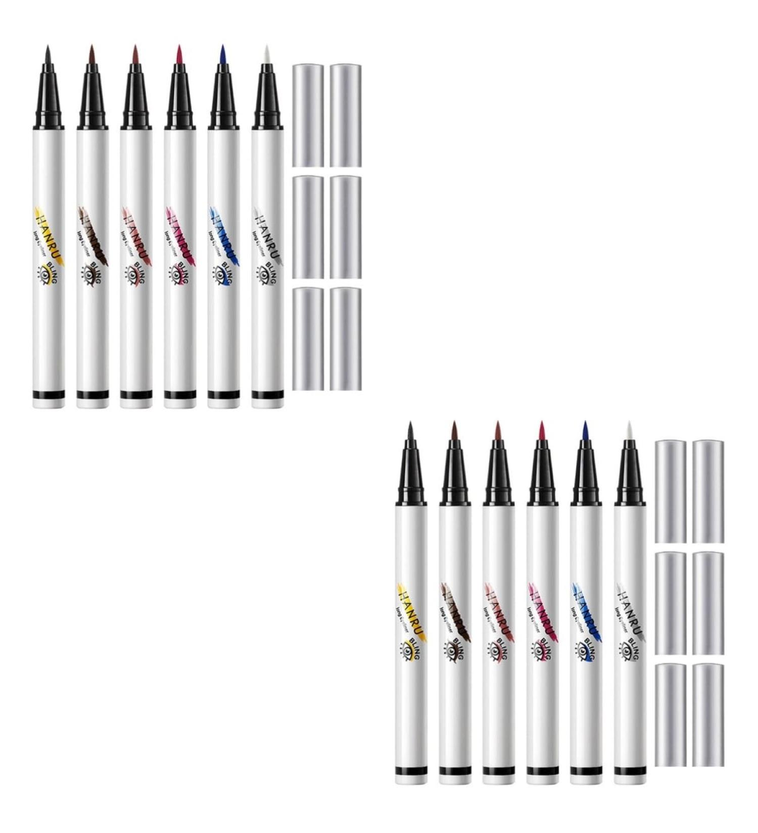 Beavorty 12 Pcs Red Eyeliner Pencil Liquid Eyeliner Colored Colorful Eyeliner Pen Cosmetic Template Make up - Buy Online on GoSupps.com