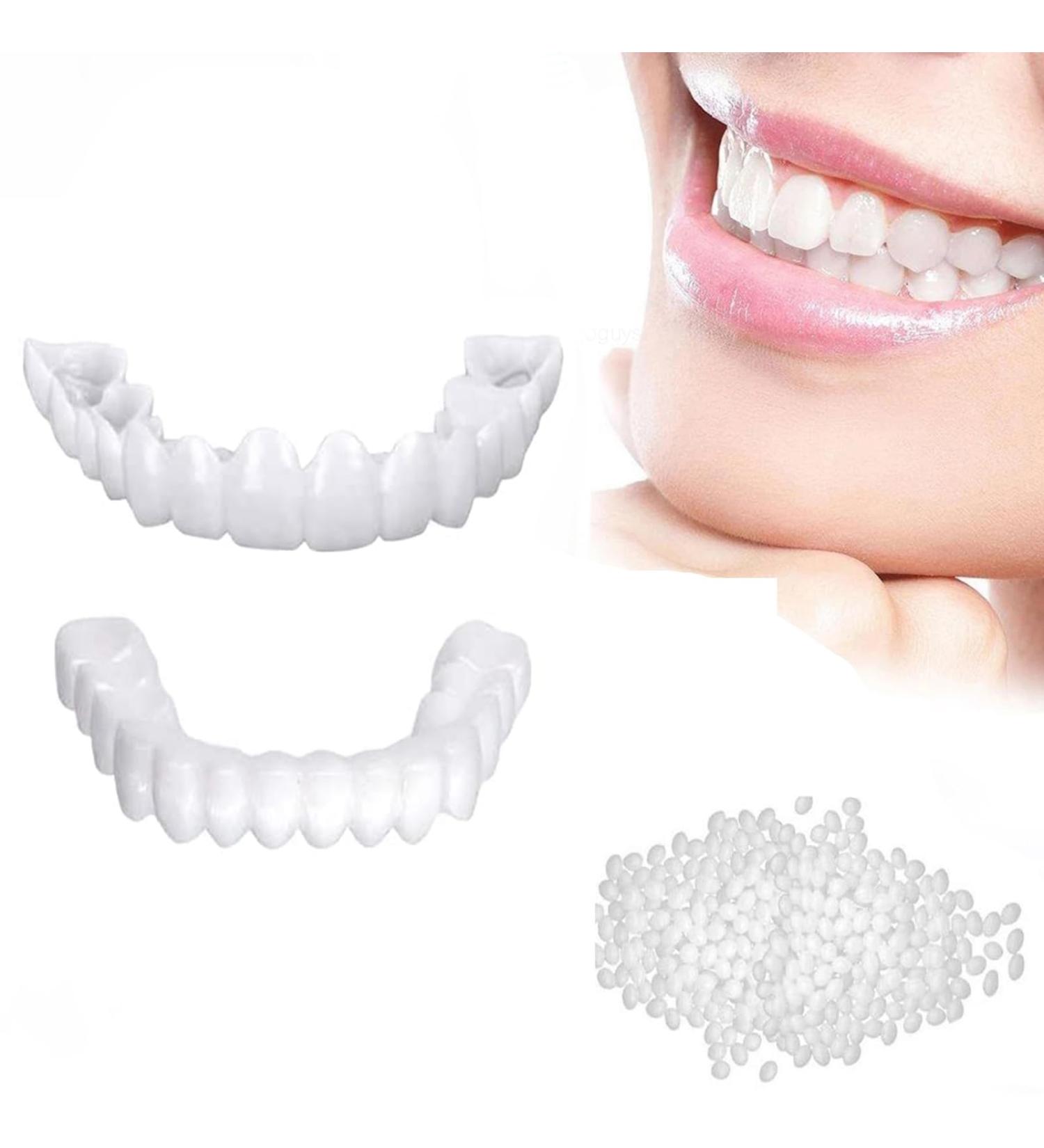 Brightviee Temporary Teeth Veneers - 2 Pairs for Men | Cosmetic Dentures for a Confident Smile - International Shipping Available - Buy Online on GoSupps.com