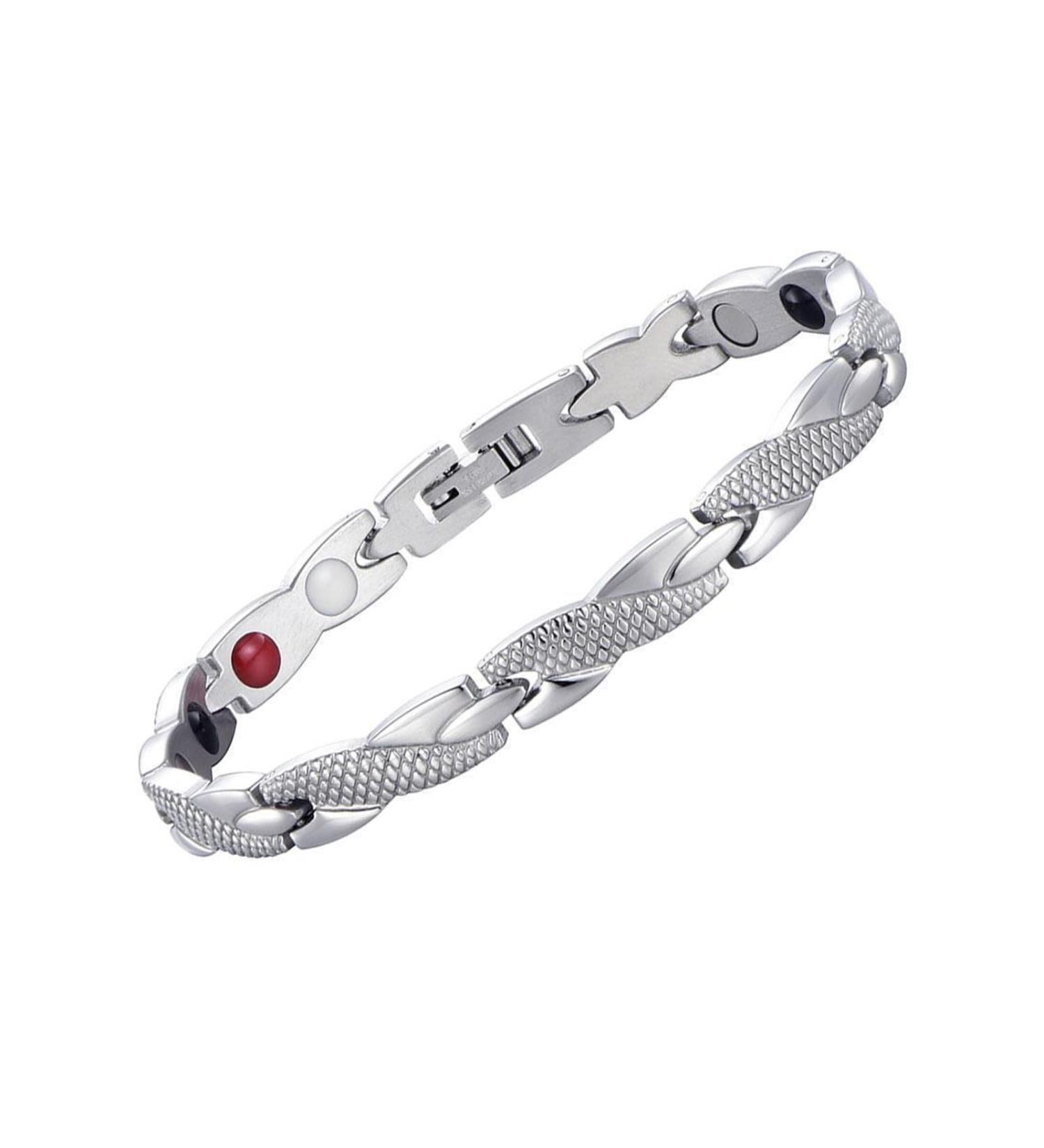 Men's Stainless Steel Dragon Pattern Arm Chain | Magnetic Therapy Bracelet for Arthritis Pain Relief - Buy Online on GoSupps.com