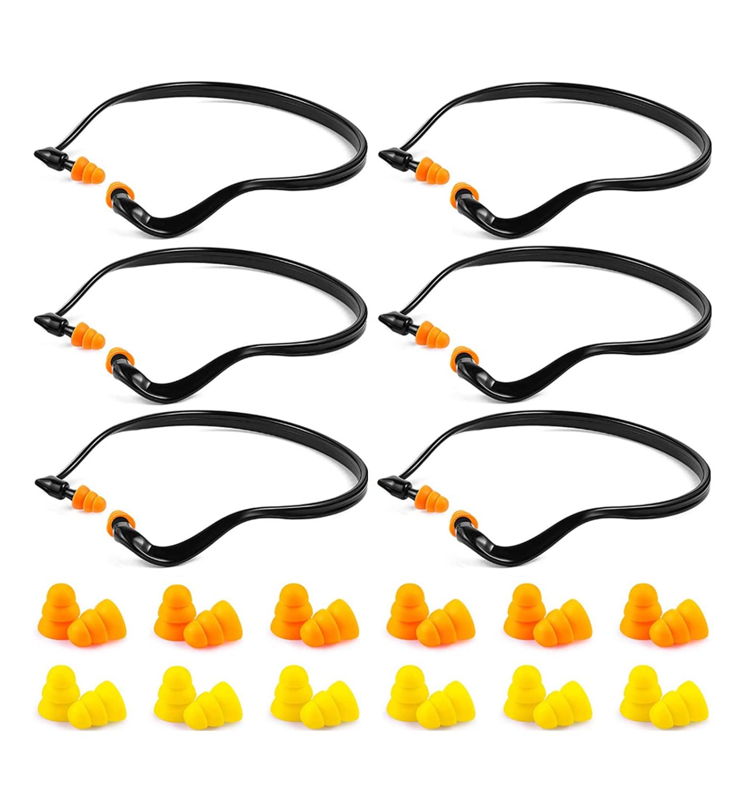 Banded Ear Plugs Band Earplugs Silicone Banded Hearing Protection and Replacement Earplugs Inner-Aural Ear Plugs for Sleeping Shooting Travel and Construction Work (18 Pairs) - Buy Online on GoSupps.com