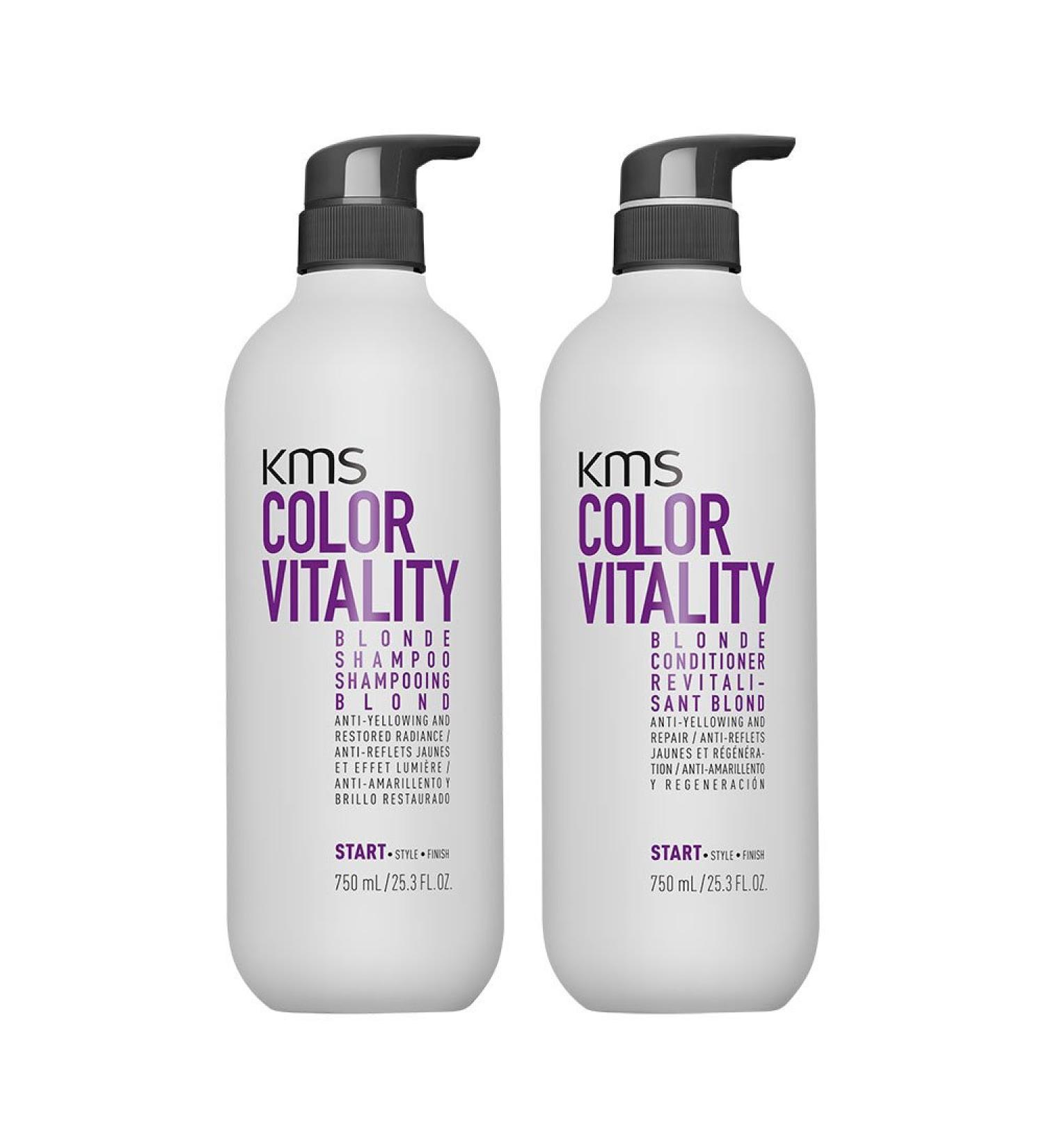 KMS California Color Vitality Blonde Shampoo 750 ml and Conditioner 750 ml
