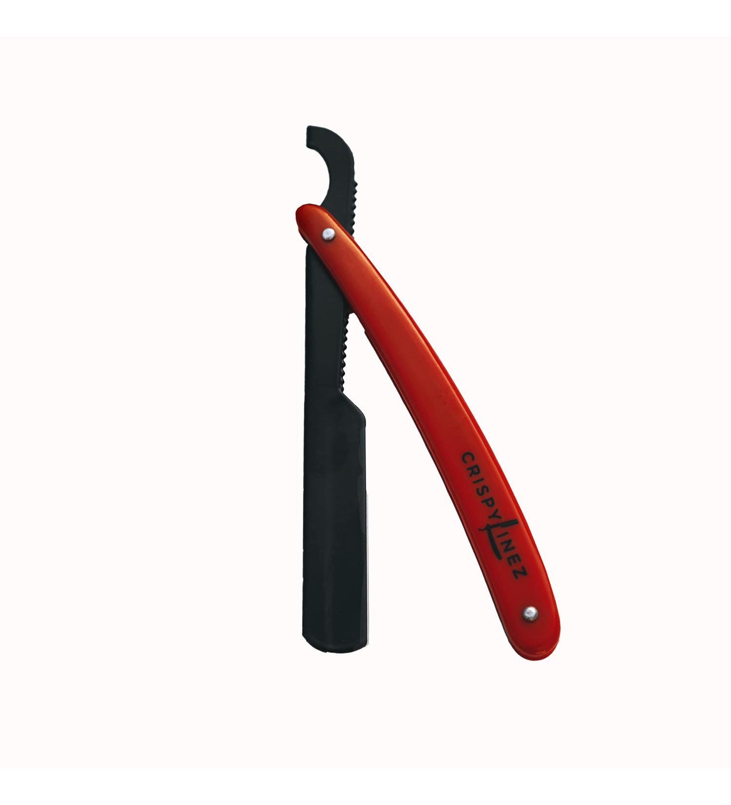 Crispy Linez Barber Turkish Razor - Professional Straight Razor (Red & Black) - Buy Online on GoSupps.com