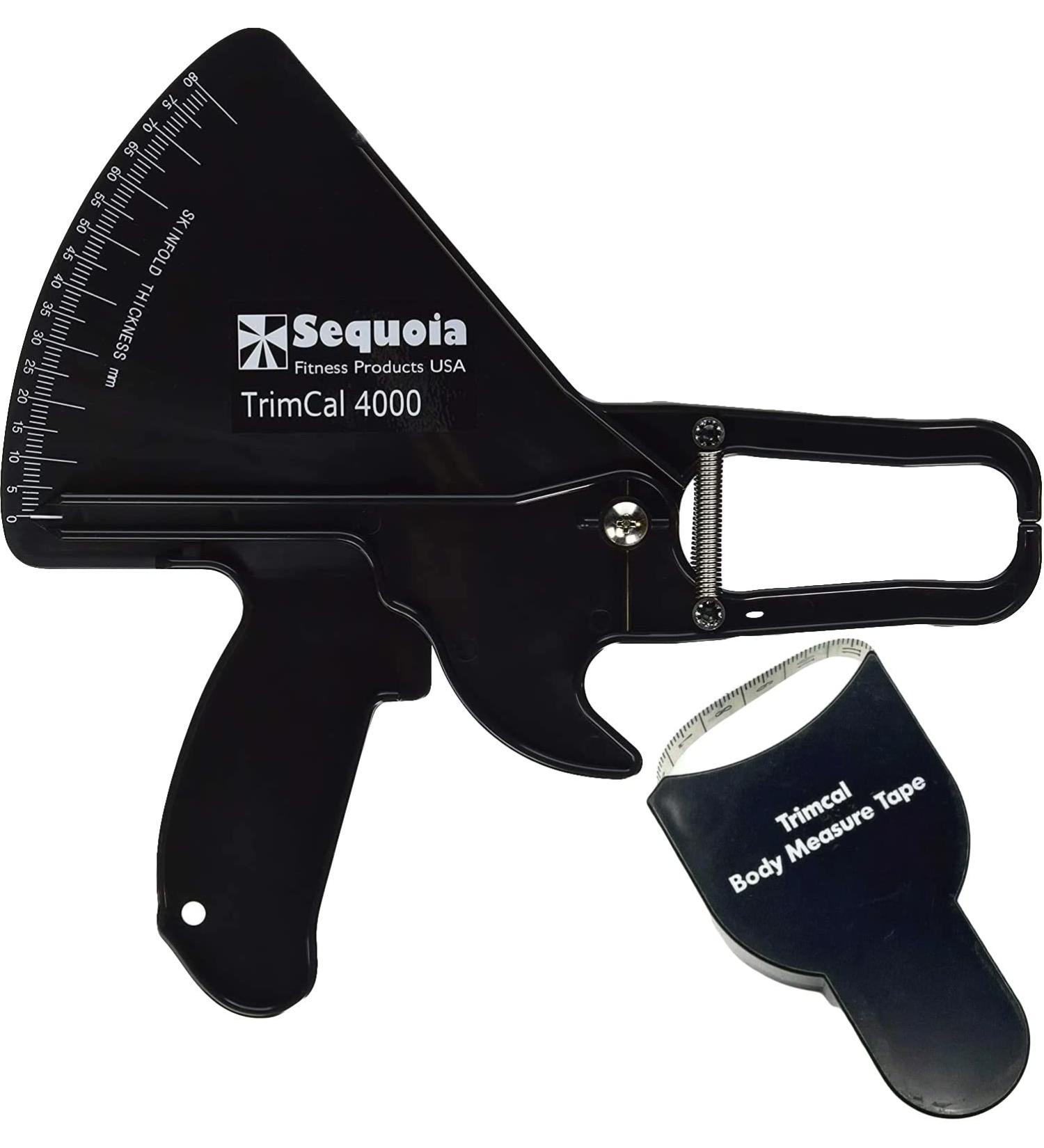TrimCal 4000 Body Fat Caliper with Measure Tape & Fat% Chart - Black - Buy Online on GoSupps.com