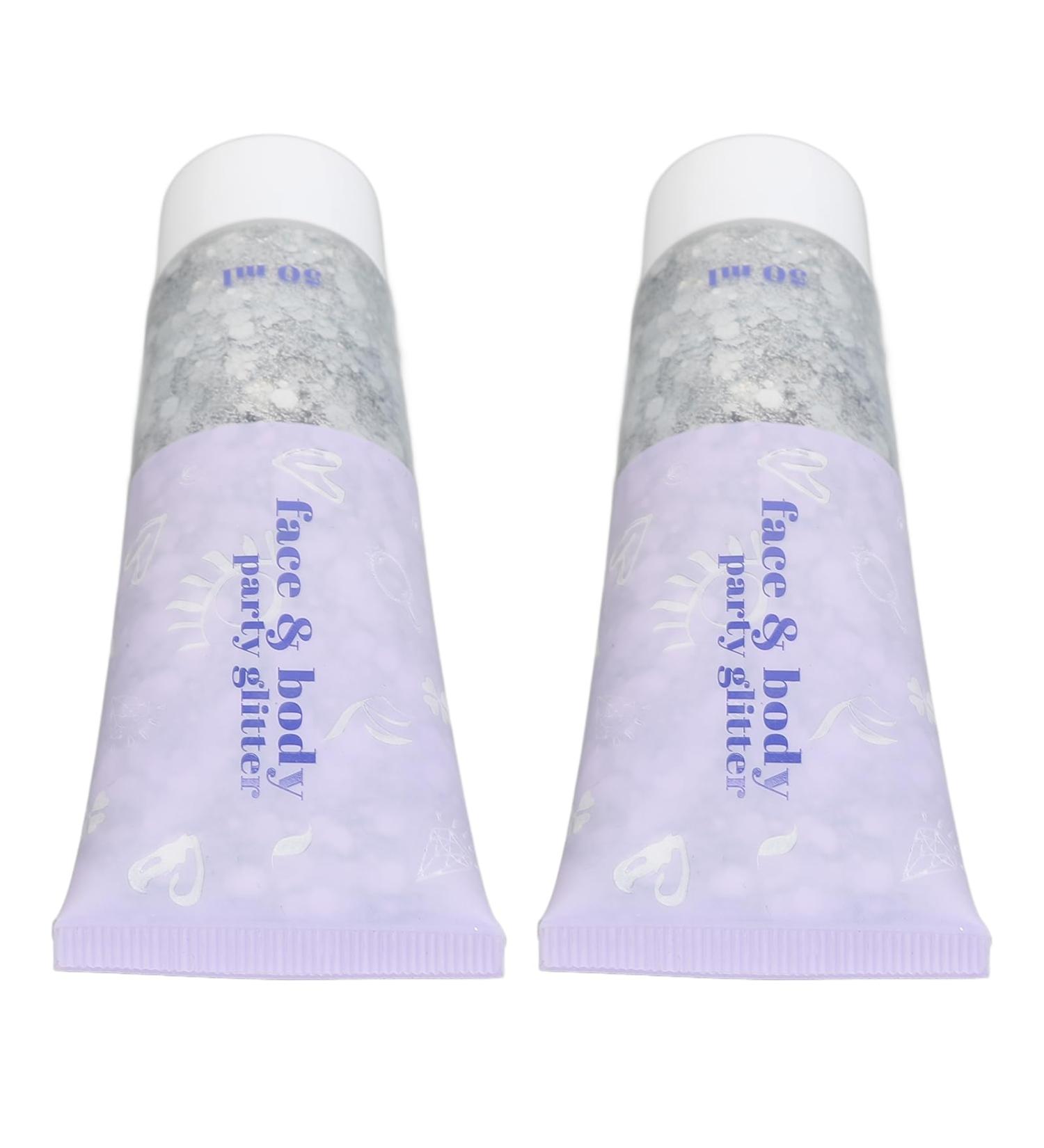 Buy Sequin Body Glitter Gel 50ml - Holographic Silver Face & Body Glitter for Festivals - International Shipping Available - Buy Online on GoSupps.com