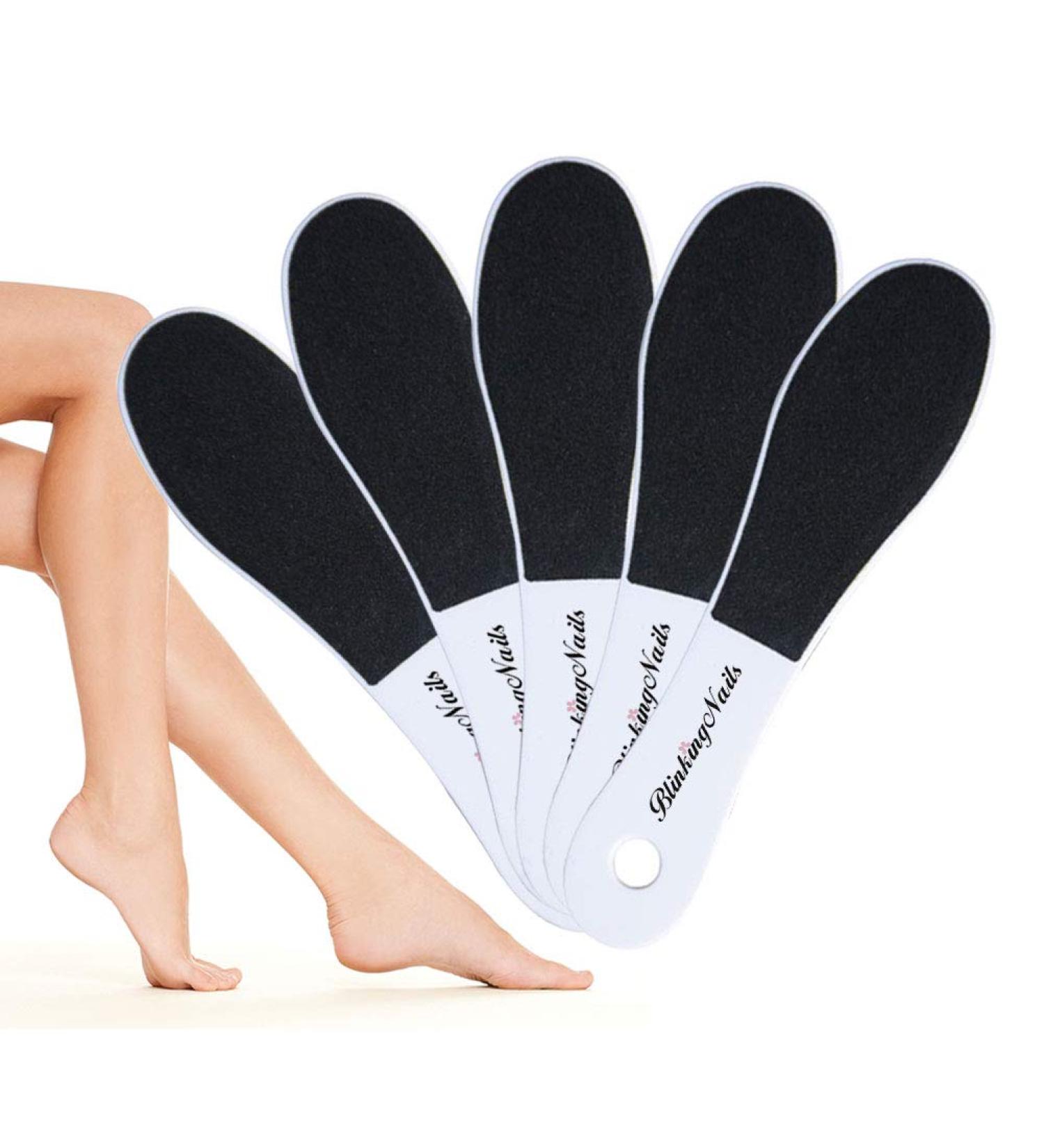 Professional Foot Callus Remover Pedicure Tools - Double Sided Foot File for Dead Skin - 5pcs Pack - Black - Buy Online on GoSupps.com