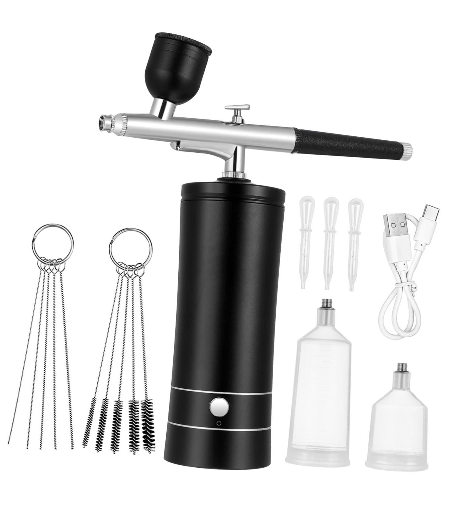 Healeved 1 Set Airbrush Kit Air Brush for Nails Compressor Airbrush Electric Airbrush Cordless Aluminum Alloy 12.00X4.20X4.20CM - Buy Online on GoSupps.com