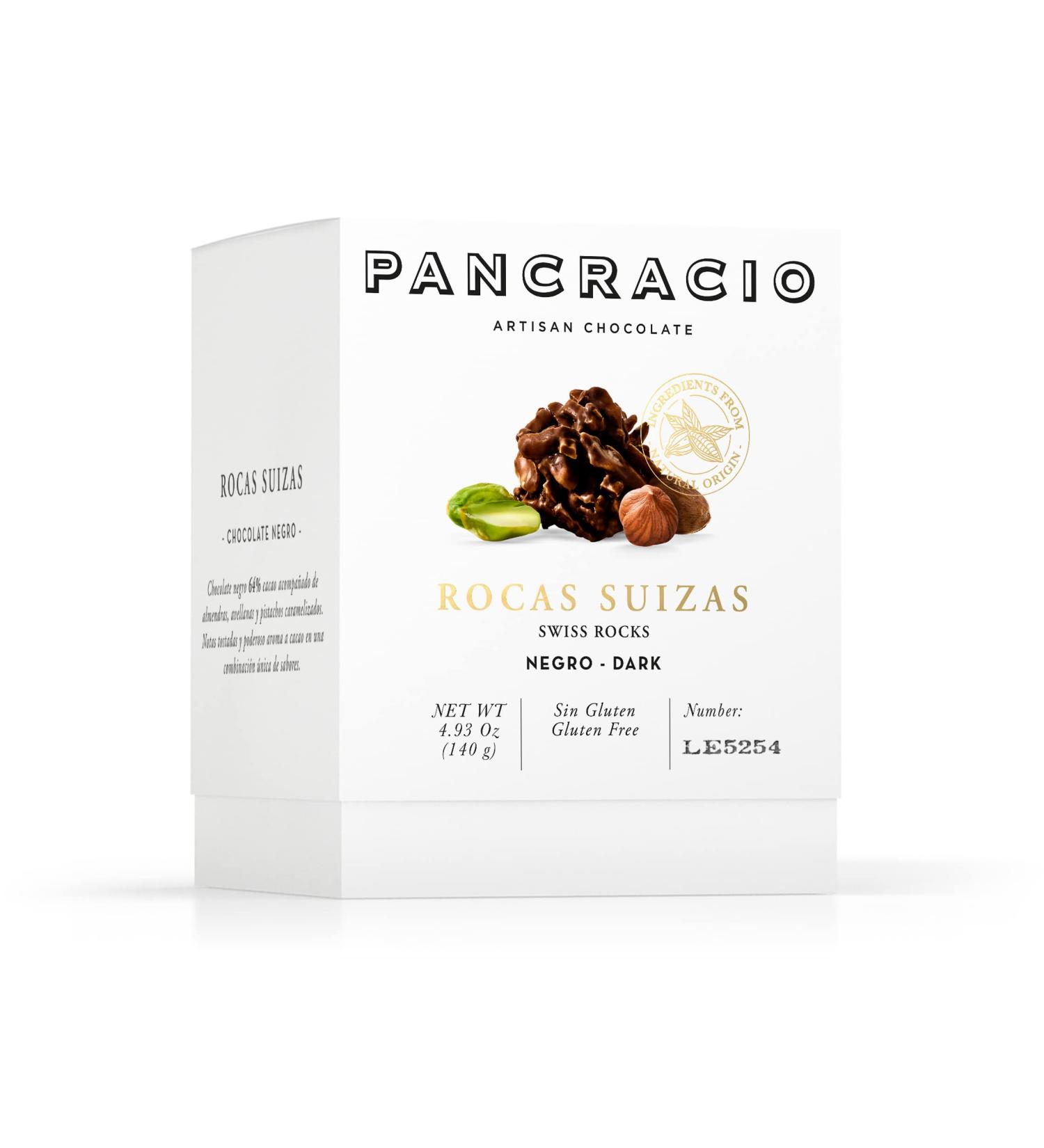  Pancracio BOX SWISS ROCKS - BLACK CHOCOLATE - Buy Online on GoSupps.com