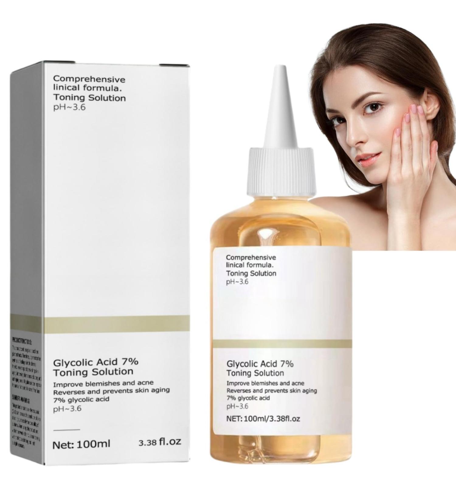 Glycolic Acid 7% Toning Resurfacing Solution Glycolic Sour 7% Toner Glycolic Acid Skin Toner Hydrating Toning Solution for Face Glycolic Acid Toner for Blemishes and Acne and Rejuvenate Your Skin - Buy Online on GoSupps.com