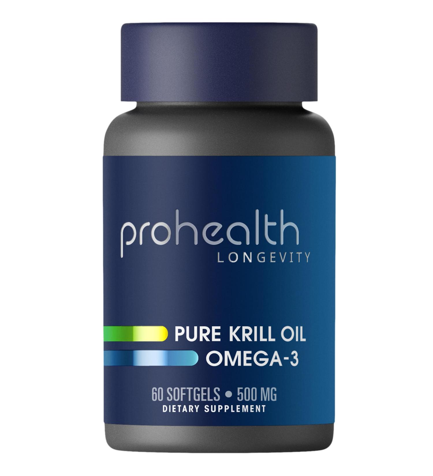 ProHealth Pure Krill Oil Omega-3 (500 mg, 60 softgels)