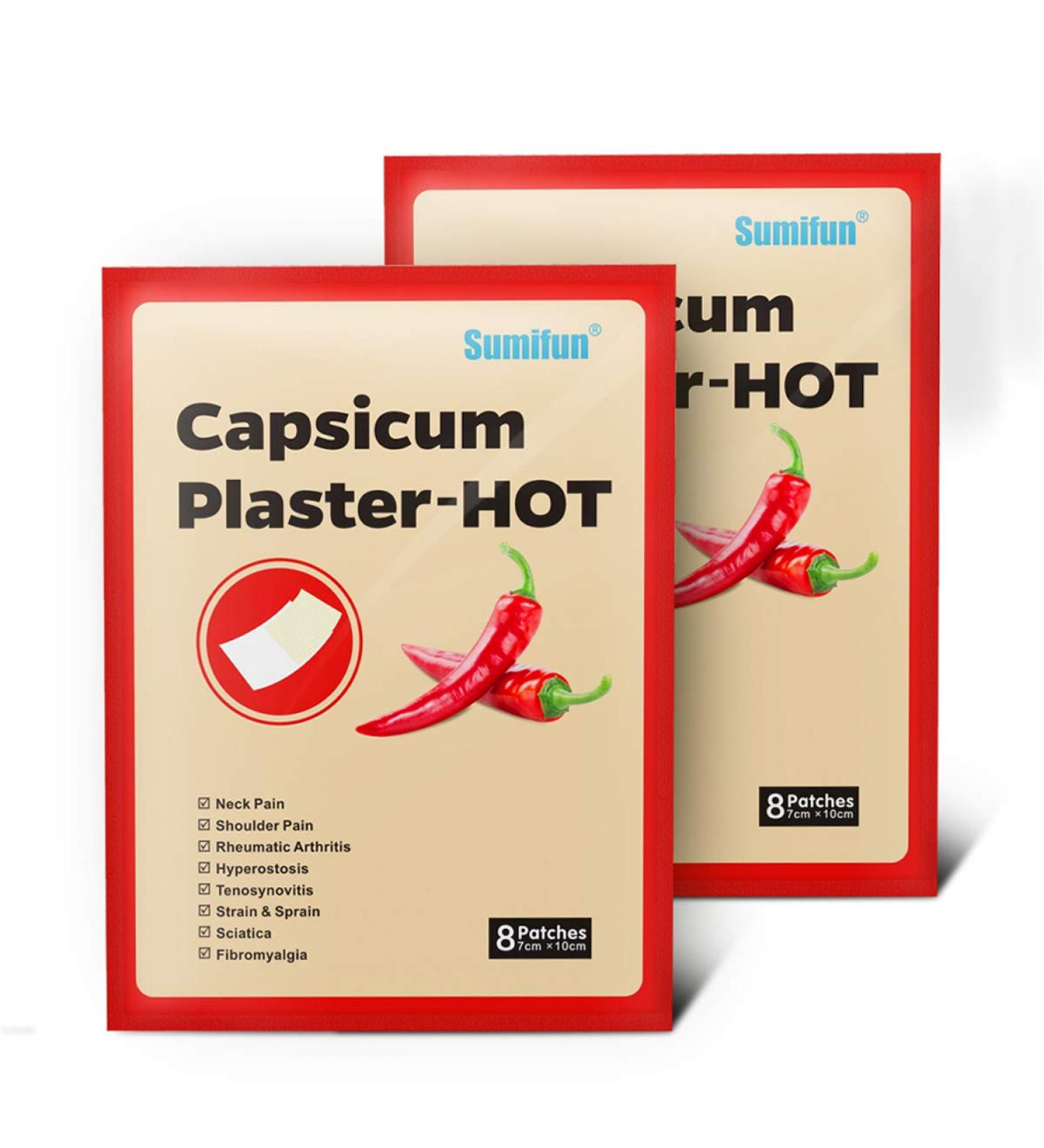 HELLOYOUNG 40pcs Hot Capsicum Plaster - Natural Joint Relief Ointment Sticker | Chinese Medical Patch for Pain Relief - Buy Online on GoSupps.com