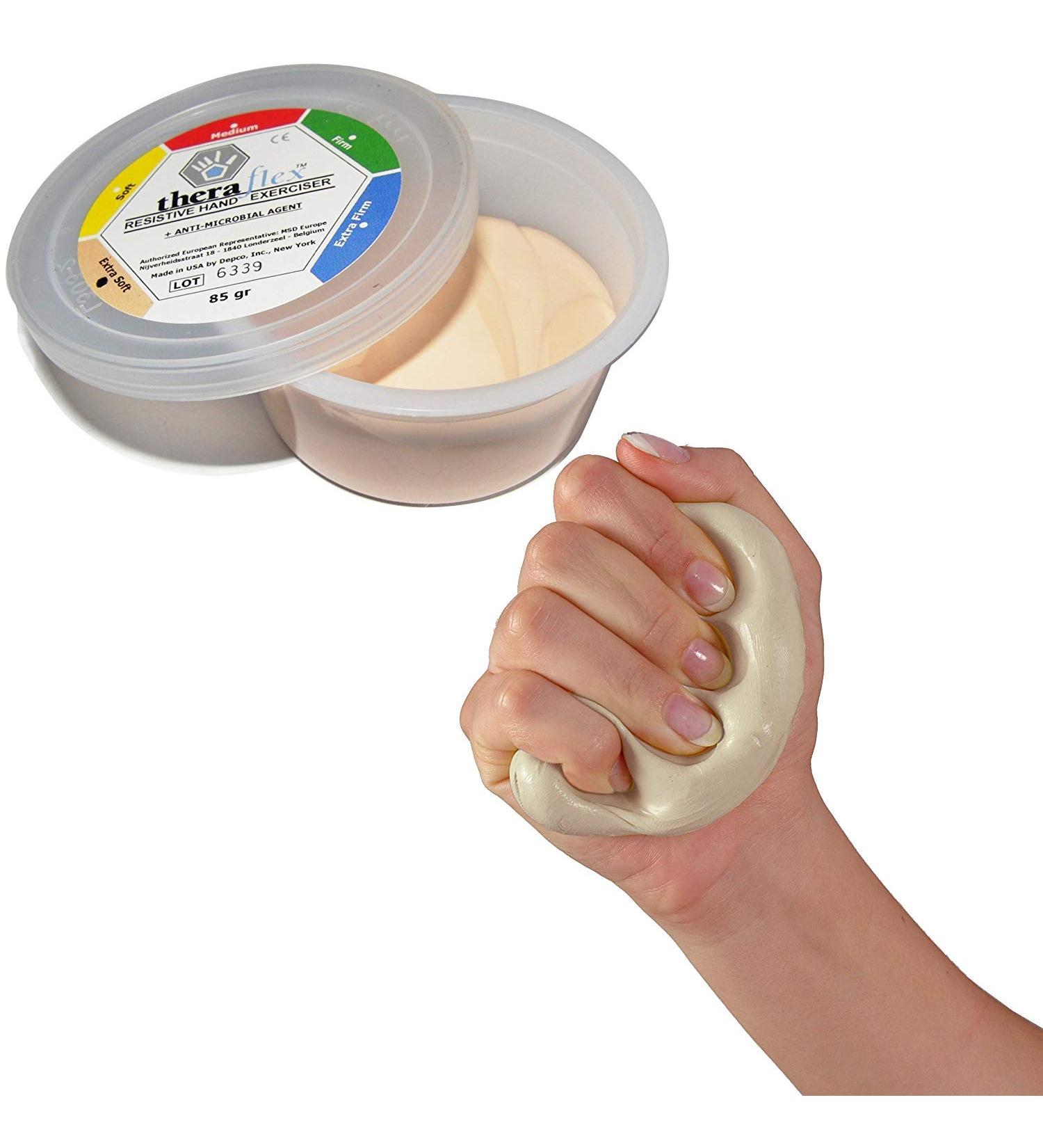 Theraflex Antimicrobial Hand Therapy Putty 85g Beige - Extra Soft - Buy Online on GoSupps.com