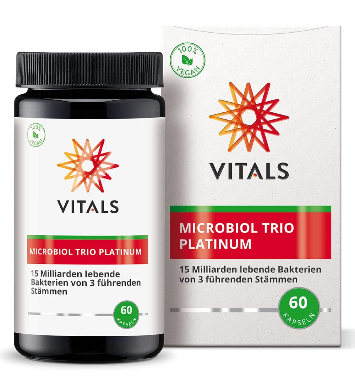 Buy Vitals Microbiol Trio Platinum 60 Capsules - High Dose Probiotics with 15 Billion Living Bacteria | International Shipping Available - Buy Online on GoSupps.com