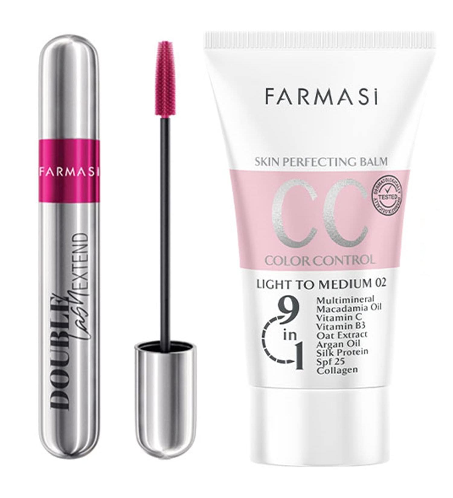 CC Cream 02 (Light Medium) 50 mL + Double Lash Extend Black Mascara Set - Buy Online on GoSupps.com