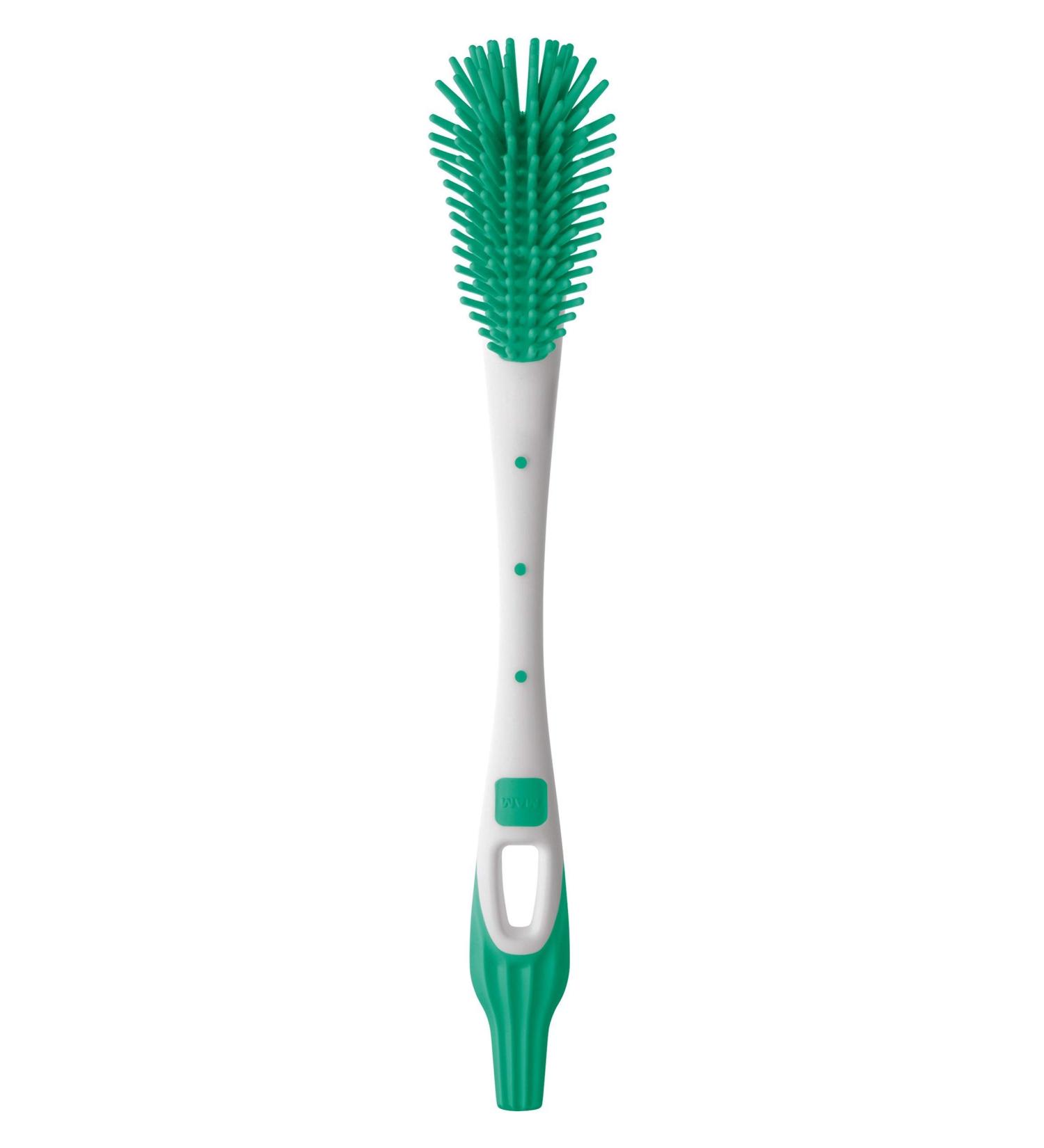 MAM Soft Baby Bottle & Teat Brush with Hanging Hole - Non-Scratch Cleaning Tool - Buy Online on GoSupps.com