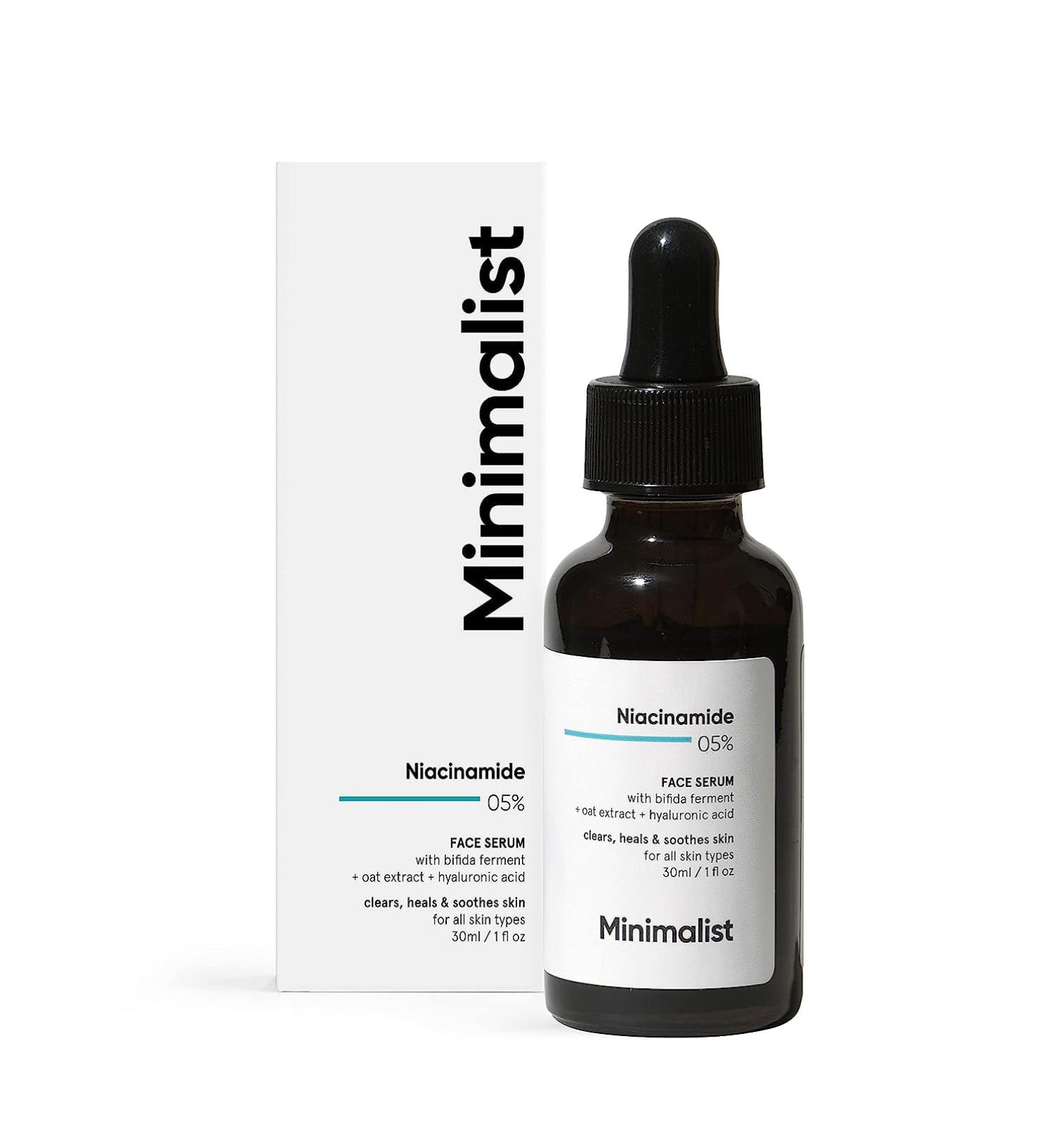 Mini.malist 5% Niacinamide Face Serum for Clear Glowing Skin Reduces Dullness Hydrates and Repairs Skin with Vit B3 and Hyaluronic Acid Day and Night Serum for Dry and Sensitive Skin For Women and Men 30 ml - Buy Online on GoSupps.com