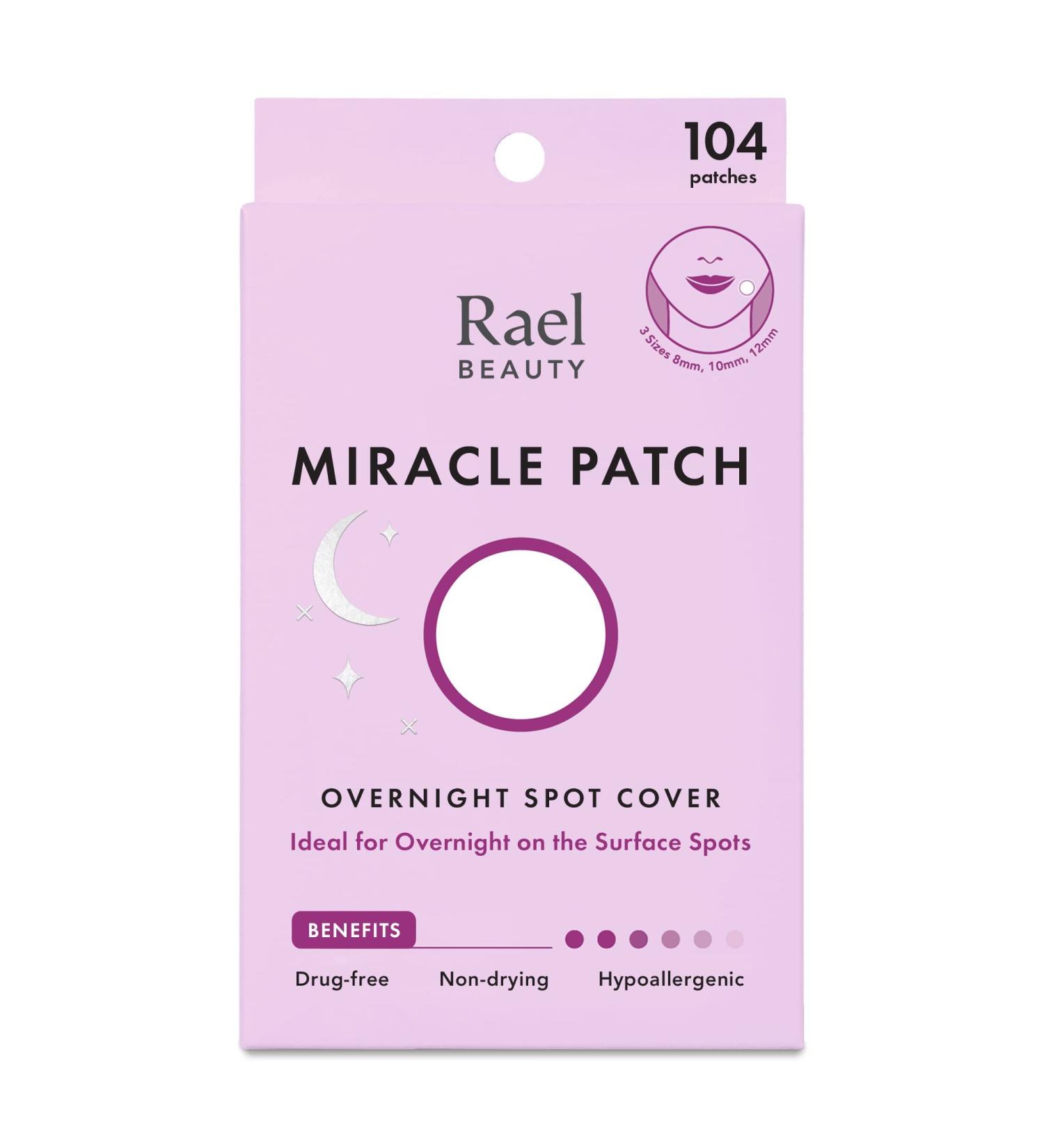 Rael Pimple Patches - Hydrocolloid Acne Spot Cover for Face - Vegan & Cruelty Free - 3 Sizes (104 Count) - Buy Online on GoSupps.com