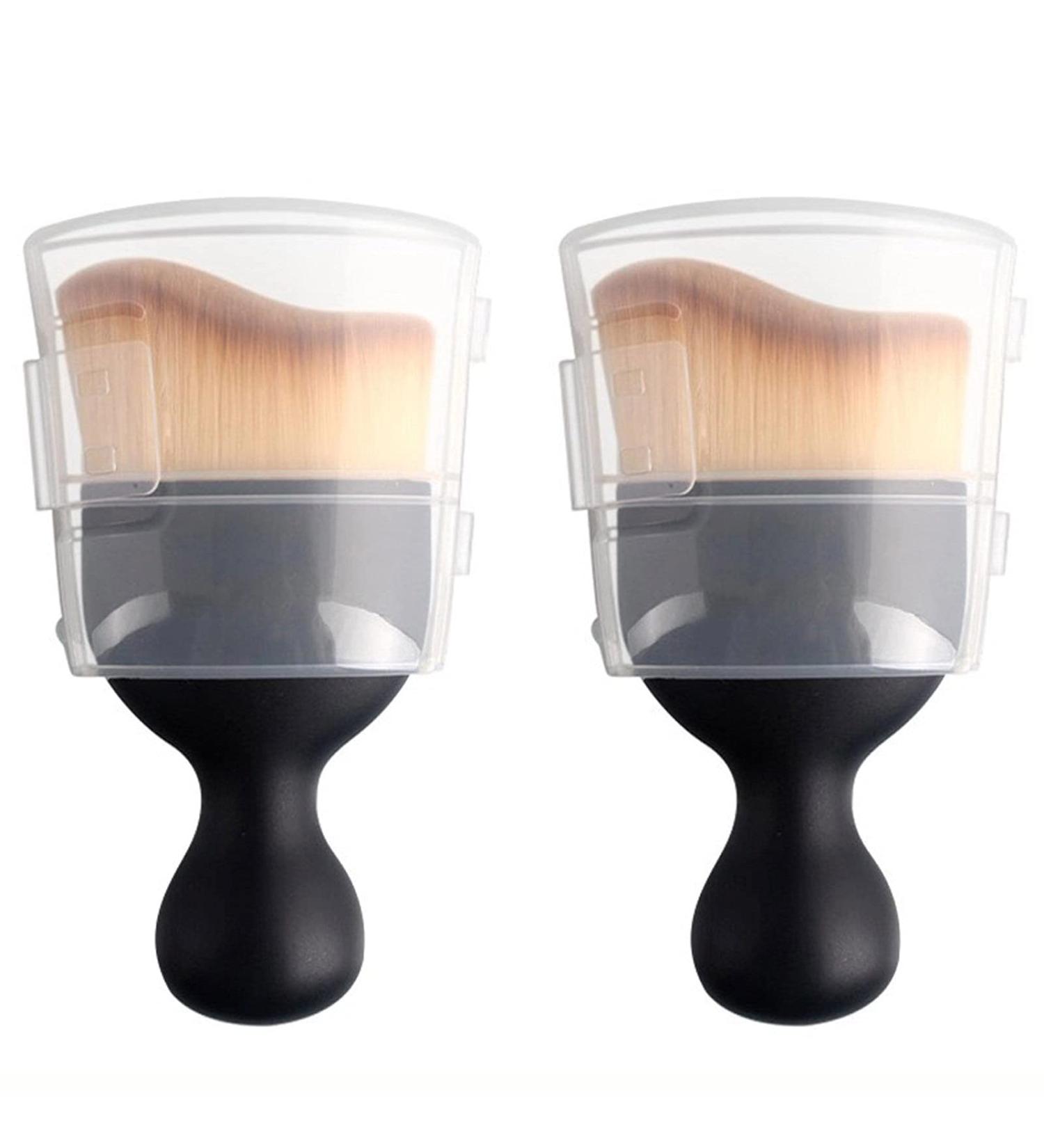 Buy WLYX Curved Hair Makeup Brushes - Wineglass Handle for Foundation & Concealer | International Shipping Available - Buy Online on GoSupps.com