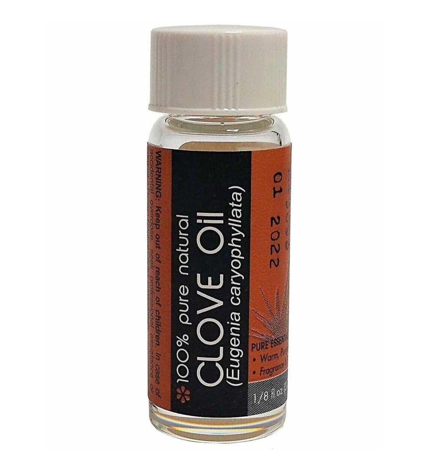 Humco Clove Oil - 100% Pure Essential Oil 1/8 oz (2 Pack)