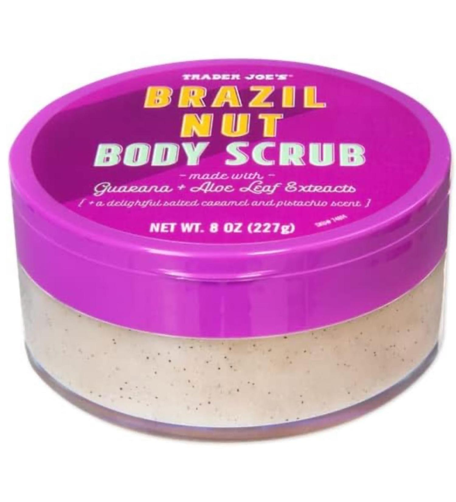 Trader Joe's Brazil Nut Body Scrub - 8 oz Jar (Pack of 2) | Nourishing Exfoliant for Glowing Skin - International Shipping Available - Buy Online on GoSupps.com