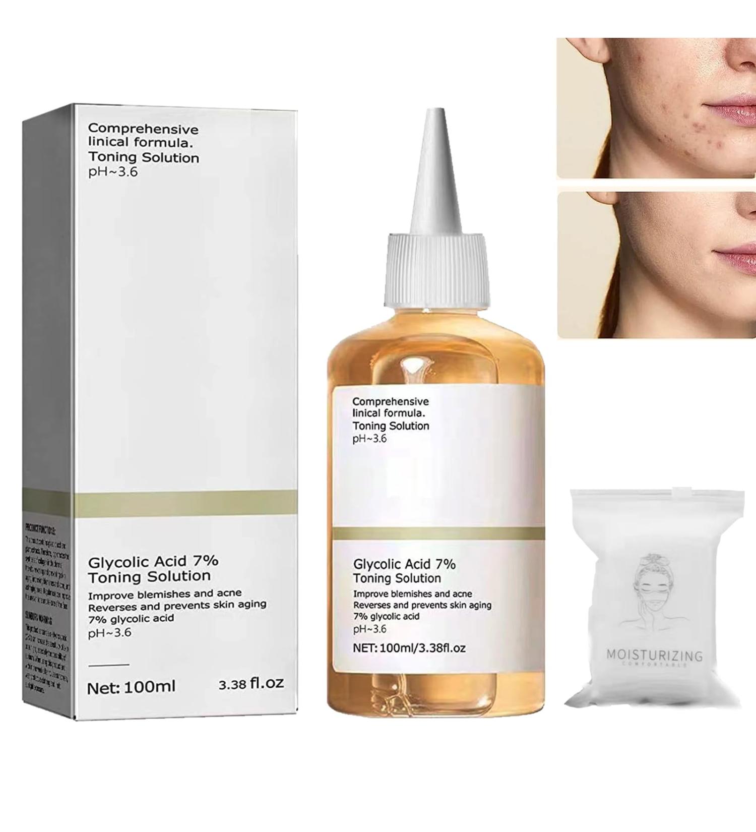 Glycolic Acid Toning Resurfacing Solution Glycolic Acid 7% Toning Solution Glycolic Acid Glycolic Sour 7% Toner for Blemishes and Acne 7% Glycolic Acid Toning Solution - Buy Online on GoSupps.com