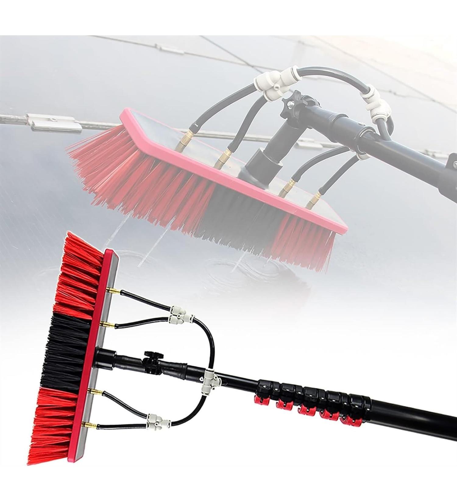 Telessolar Photovoltaic Panel Cleaning Water Fed Brush Kit Water Spray Window Cleaning Brush for Windows Glass Wall Photovoltaic Panel Washing (Color : 18ft/5.4m) (12ft/3.6m) - Buy Online on GoSupps.com