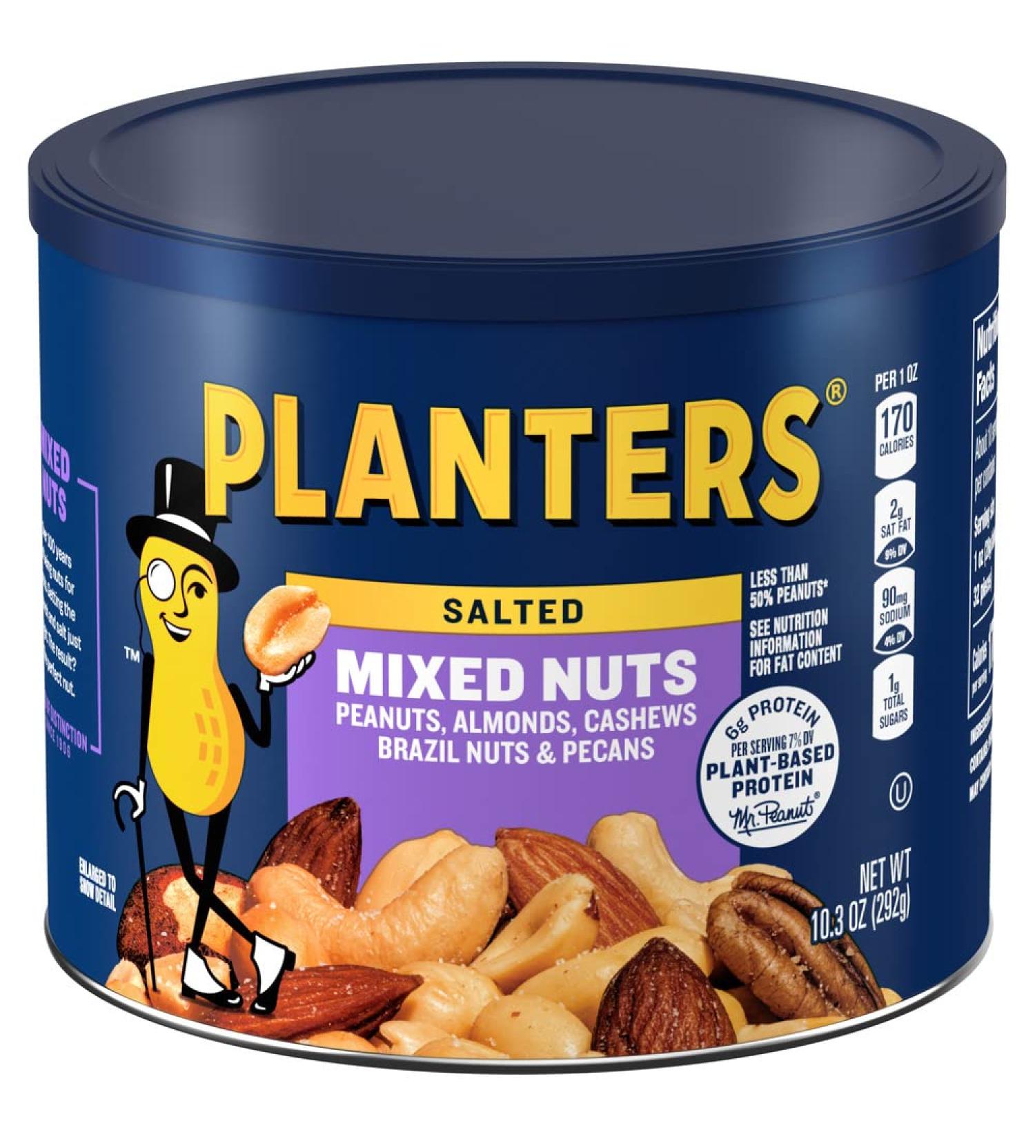Planters Mixed Nuts - 10.3 oz Canister - Buy Online on GoSupps.com