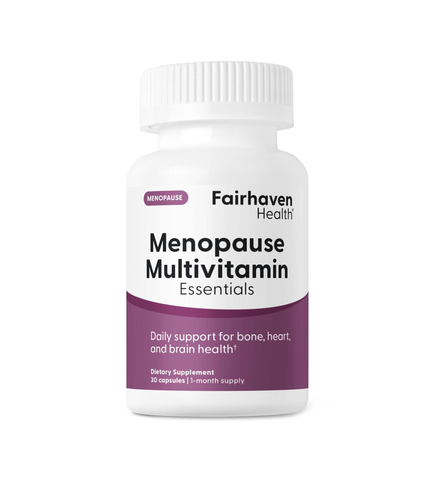 Fairhaven Health Menopause Multivitamin Essentials | Hormone Free Menopause Supplements for Women | Methylated Multivitamin for Women 50 and Over | Non-GMO | Perimenopause Supplements | 30 Capsules - Buy Online on GoSupps.com