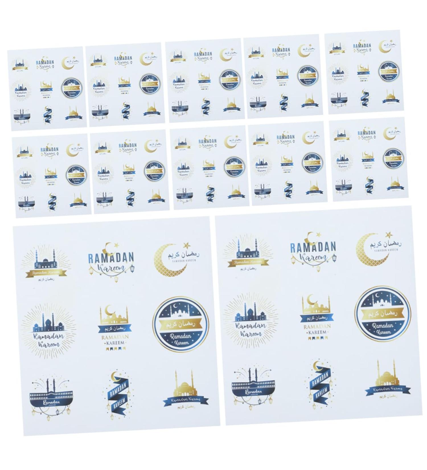 Ciieeo Eid Mubarak Stickers | Ramadan Festival Decorations & Self-Adhesive Labels for Eid Al Fitr Party Supplies - Buy Online on GoSupps.com