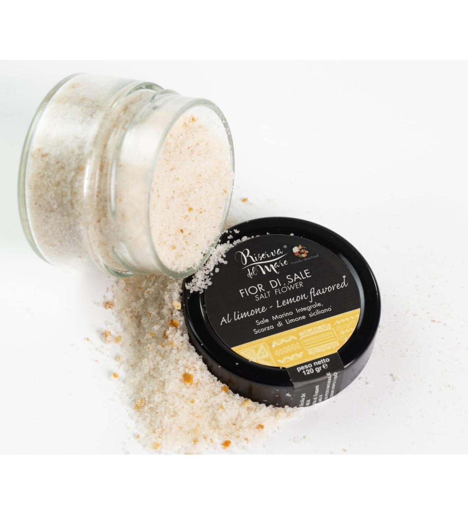  Riserva del Mare Lemon-flavored fleur de sel Slow Food garnish 120g. - Buy Online on GoSupps.com