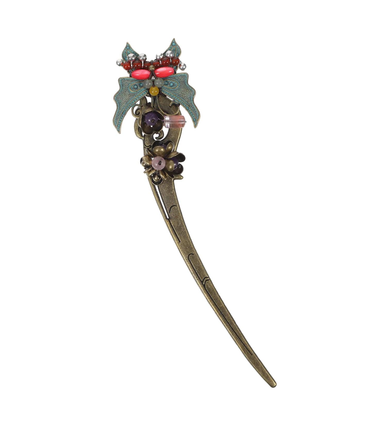 minkissy Japanese Hair Pin 1pc Metal Hairpin Hair for Women Accessories Hair Chopsticks for Women Vintage Hair Chopsticks Metal Book Marker Chinese Hair Fork Flower Bookmark Wedding Bride - Buy Online on GoSupps.com