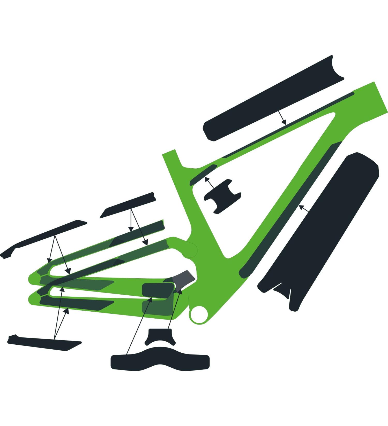 Syncros Spark Carbon frame protector set matt clear