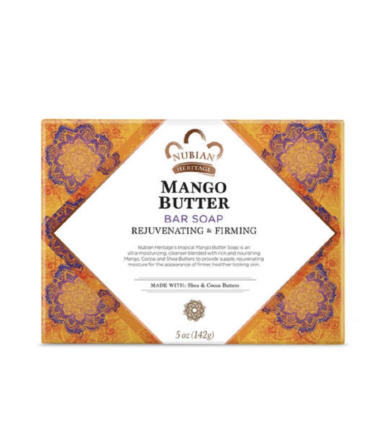 Nubian Heritage Mango Butter Soap Bar 5 Ounces (6 Packs)