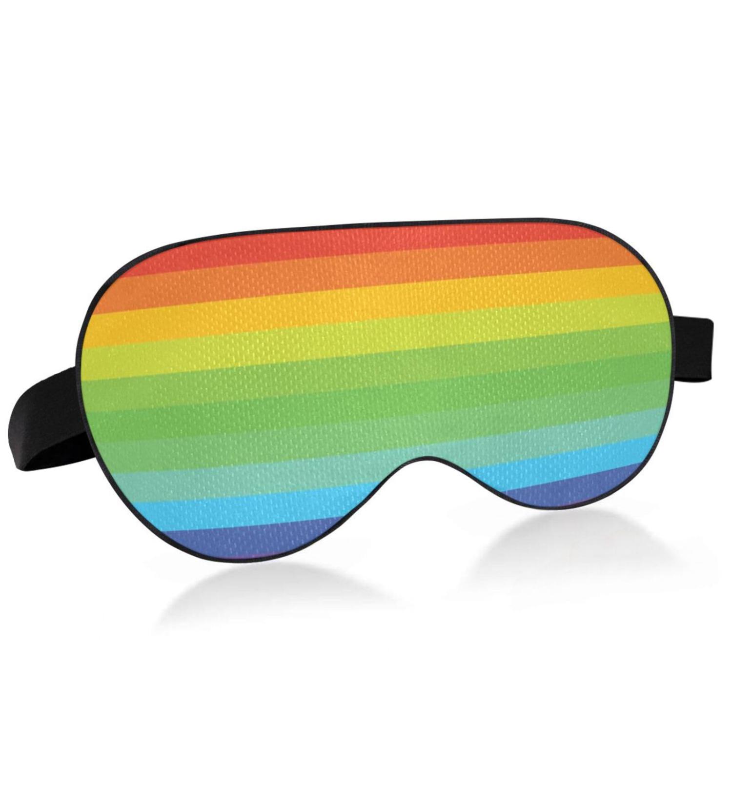 Haskirky Light Blocking Eye Mask - Breathable & Adjustable for Men and Women - Ideal for Travel, Yoga & Deep Sleep - Rainbow Design - Buy Online on GoSupps.com