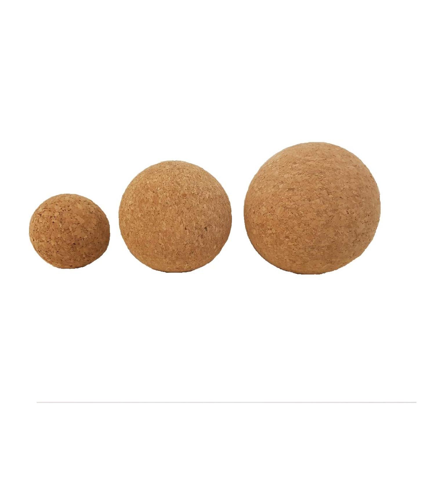Vegan Cork Massage Balls - Fascia Balls in 3 Sizes (6.5cm) for Deep Tissue Relief - Buy Online on GoSupps.com