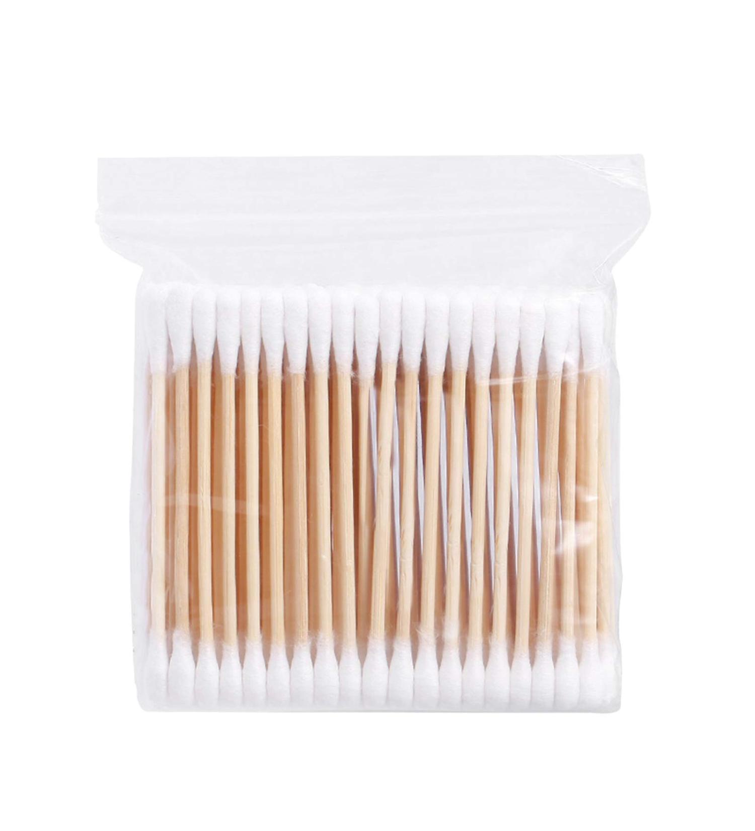 Decdeal Cotton Swabs - 1000 Count Double Tip Ear Cleaning Swabs with Wooden Sticks for Gentle Hygiene - Buy Online on GoSupps.com