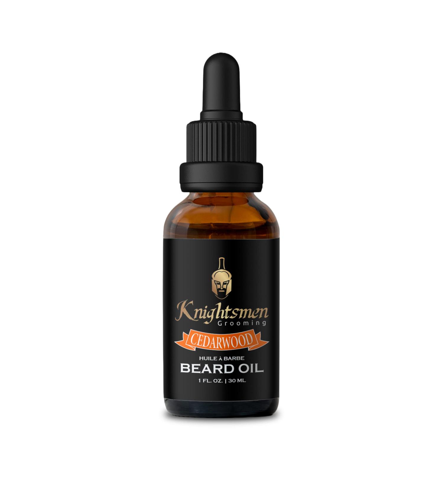 Men's Cedarwood Beard Oil - Made in Canada | Natural Ingredients: Cedarwood Coconut Argan Jojoba Castor Grapeseed Oil & Vitamin E - Buy Online on GoSupps.com