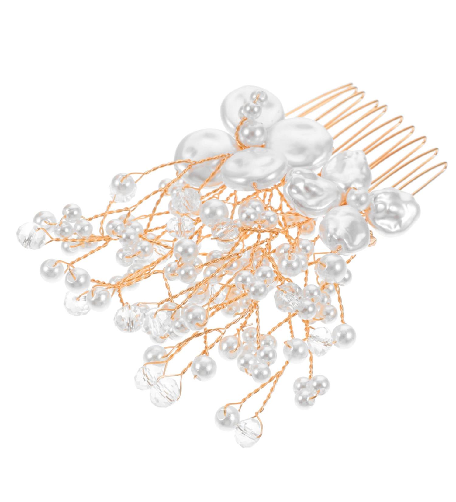 Ipetboom Silver Hair Comb Bride Hair Side Comb Wedding Bridal Hair Comb Wedding Hair Accessories Bride Hair Accessories Silver Hair Accessories Hair Combs for Women Crown Metals - Buy Online on GoSupps.com