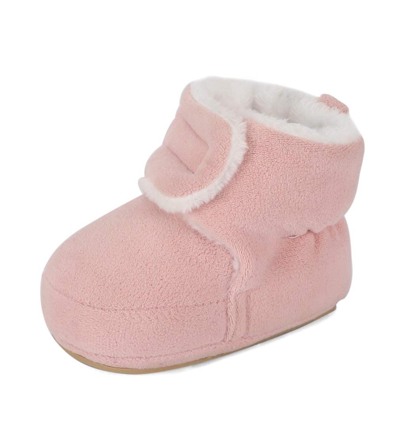 MASOCIO Baby Winter Booties | Soft Sole Anti-Slip Shoes 12-18 Months Pink - Buy Online on GoSupps.com