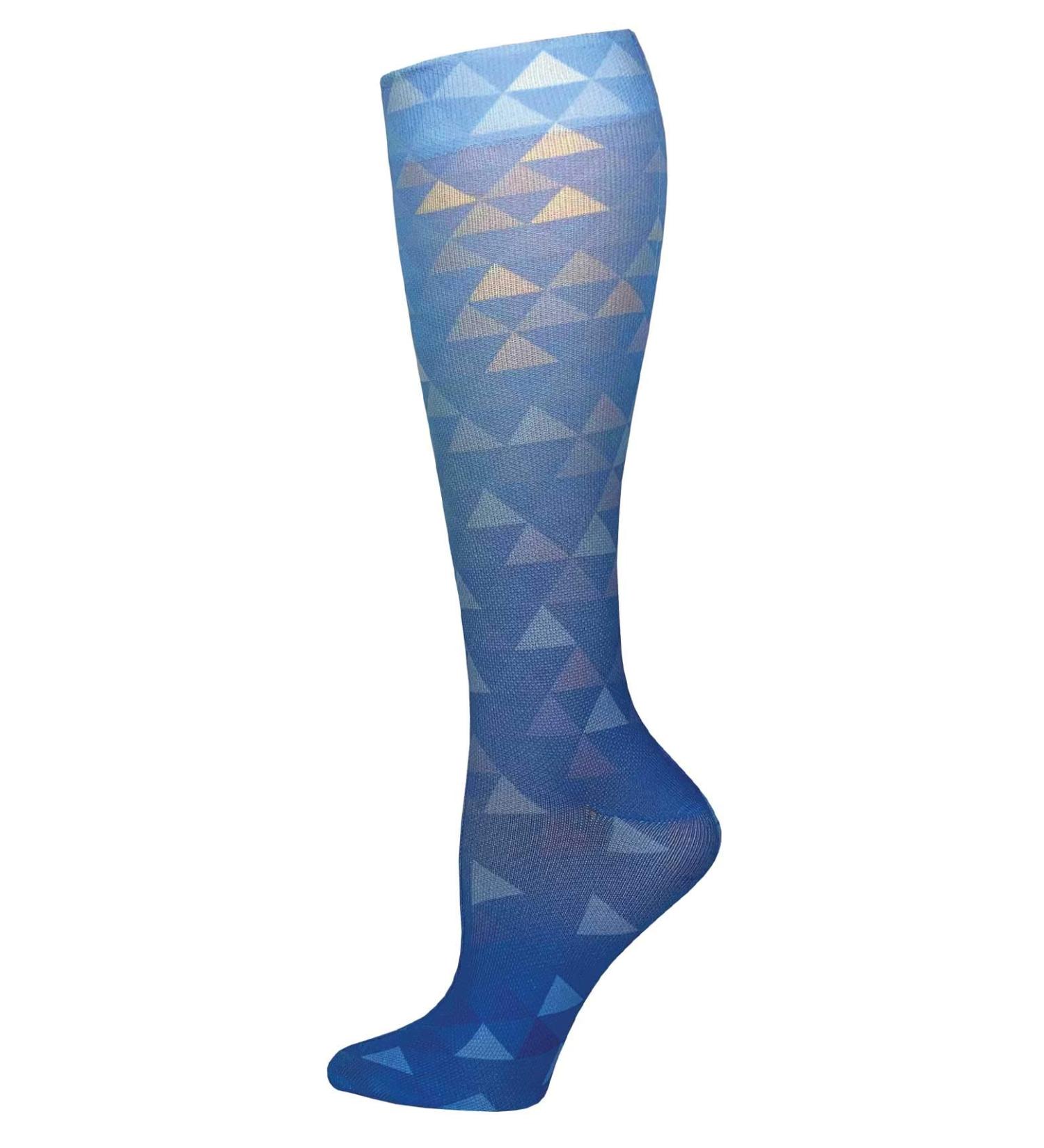 Prestige Medical 12 Soft Comfort Compression Socks Triangle Matrix Blue