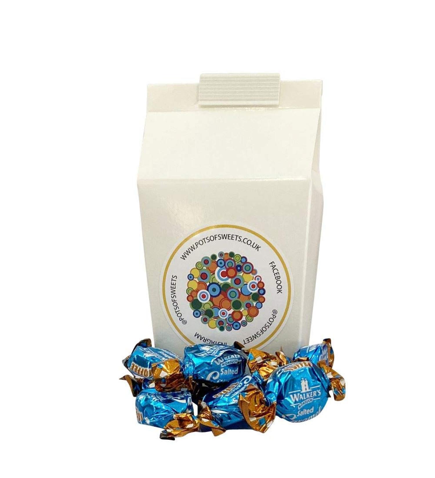 Personalized Customise with Your Own Message or Image 250g Carton of Walkers Individually Wrapped Salted Caramel Toffees Sweet - Buy Online on GoSupps.com
