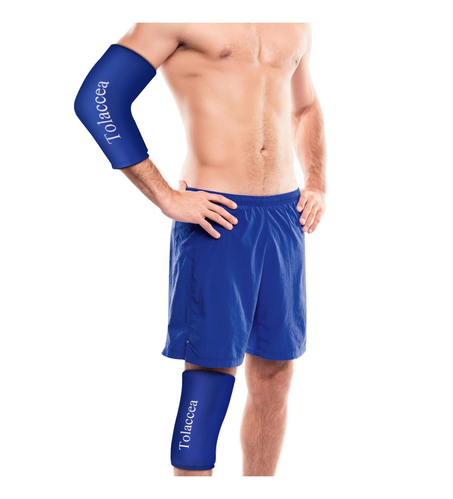 Cool Pads for Elbow & Knee Injuries | Tolaccea Flexible Cooling Pack | Immediate Pain Relief | Blue Large (17-20) - Buy Online on GoSupps.com