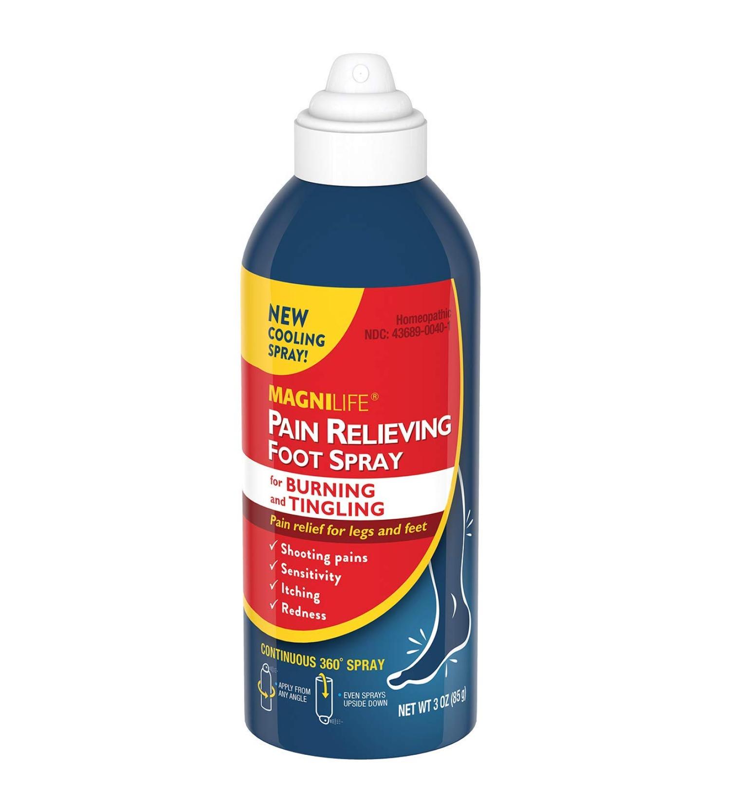 MagniLife Pain Relieving Foot Spray - Natural Relief for Burning & Tingling in Feet and Legs | 3oz - Buy Online on GoSupps.com